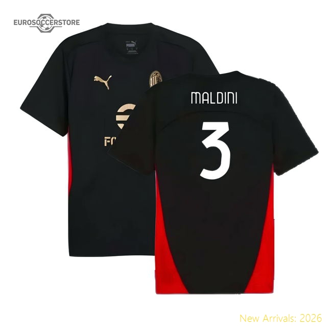 Trending 2024-2025 Ac Milan Training Shirt (Black) (Maldini 3)