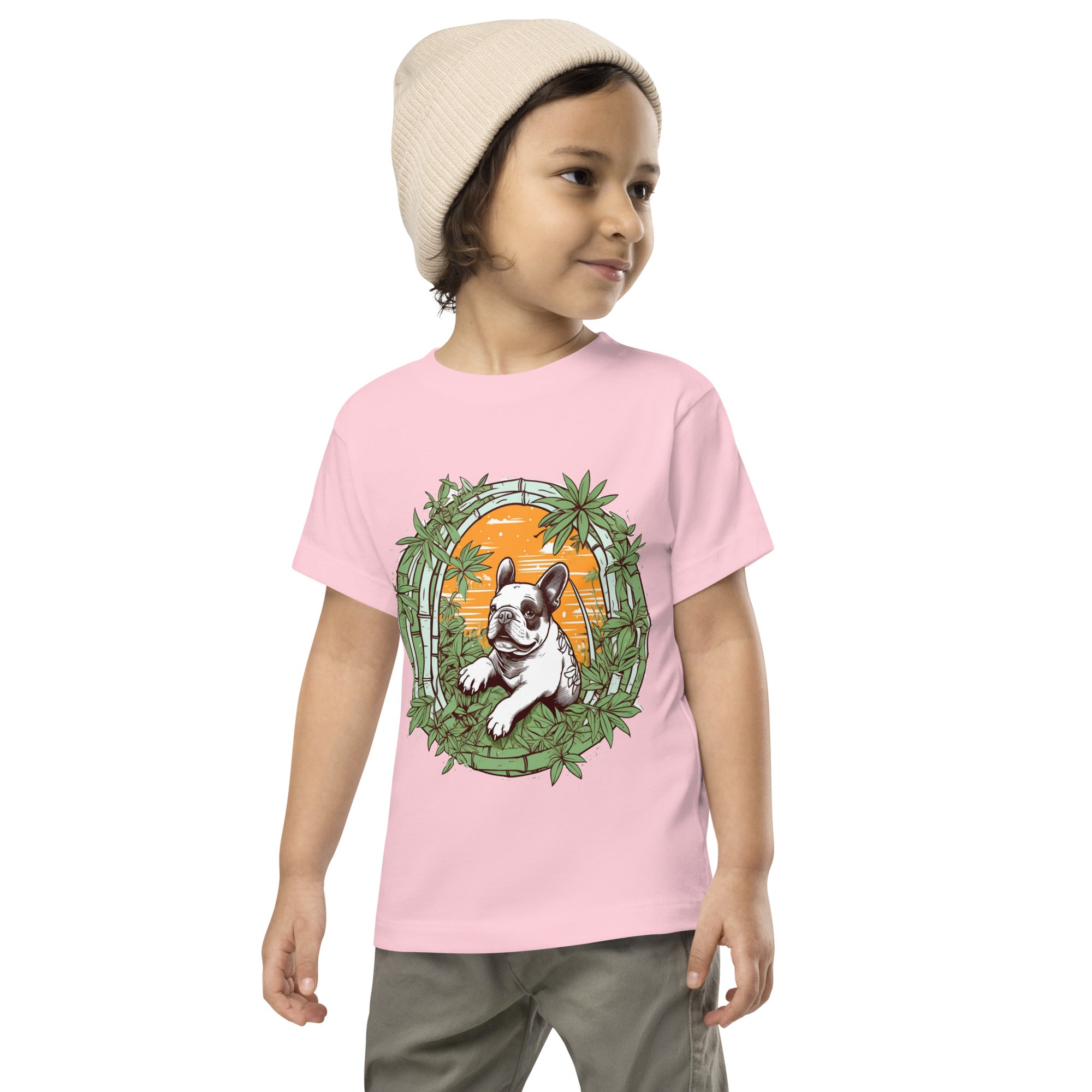 Panda Frenchie Toddler Staple Tee - An Adorable and Comfortable Choice for Little Animal Lovers