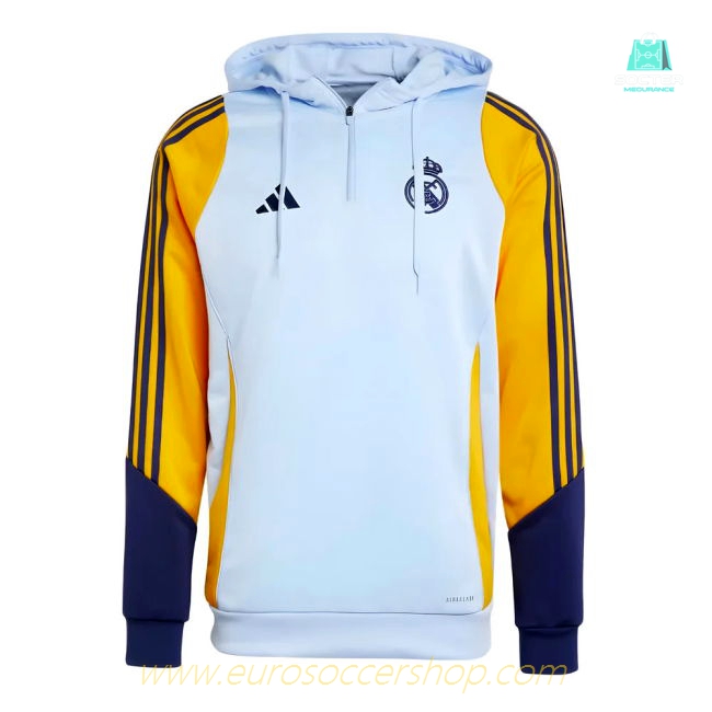 2024-2025 Real Madrid Track Hoody (Glow Blue)