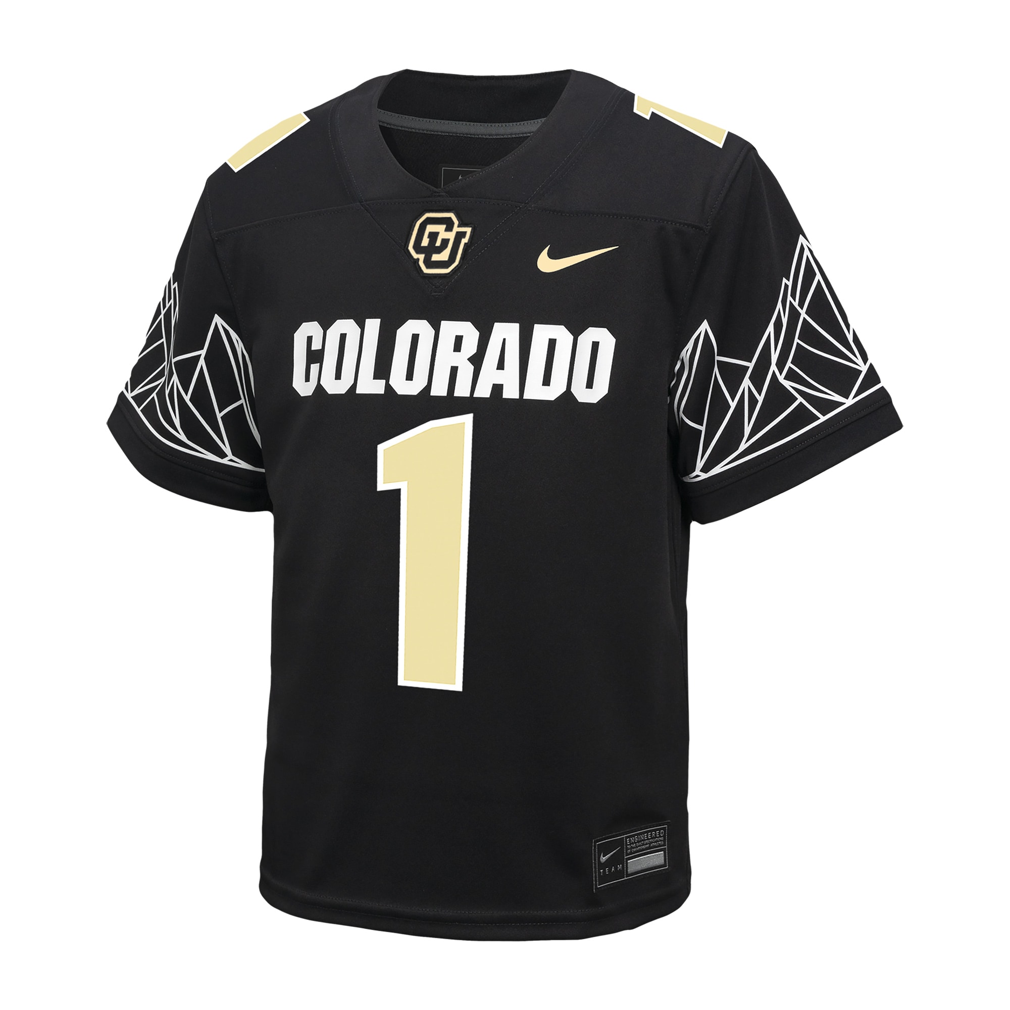 #1 Colorado Buffaloes Preschool Untouchable Football Jersey - Black