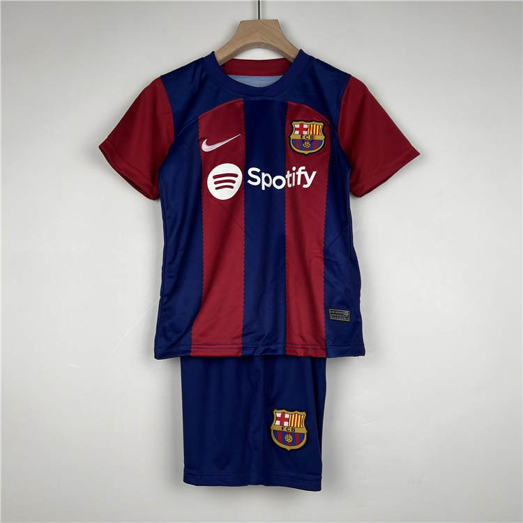Premium Quality Barca Kids Barcelona FC 2324 Home Football Kit