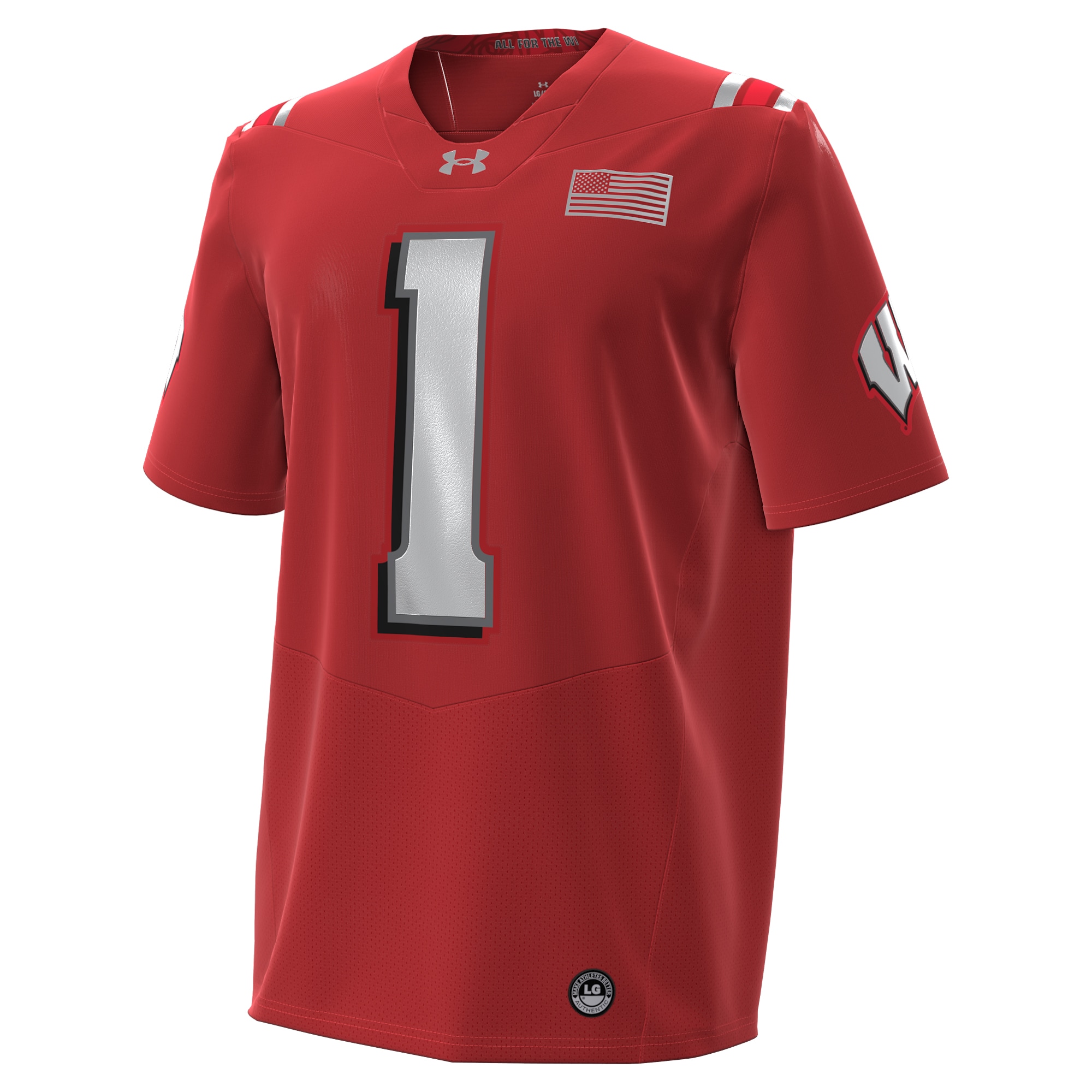 Wisconsin Badgers #1 Football Jersey - Red | Stadium Series 26/27 Season