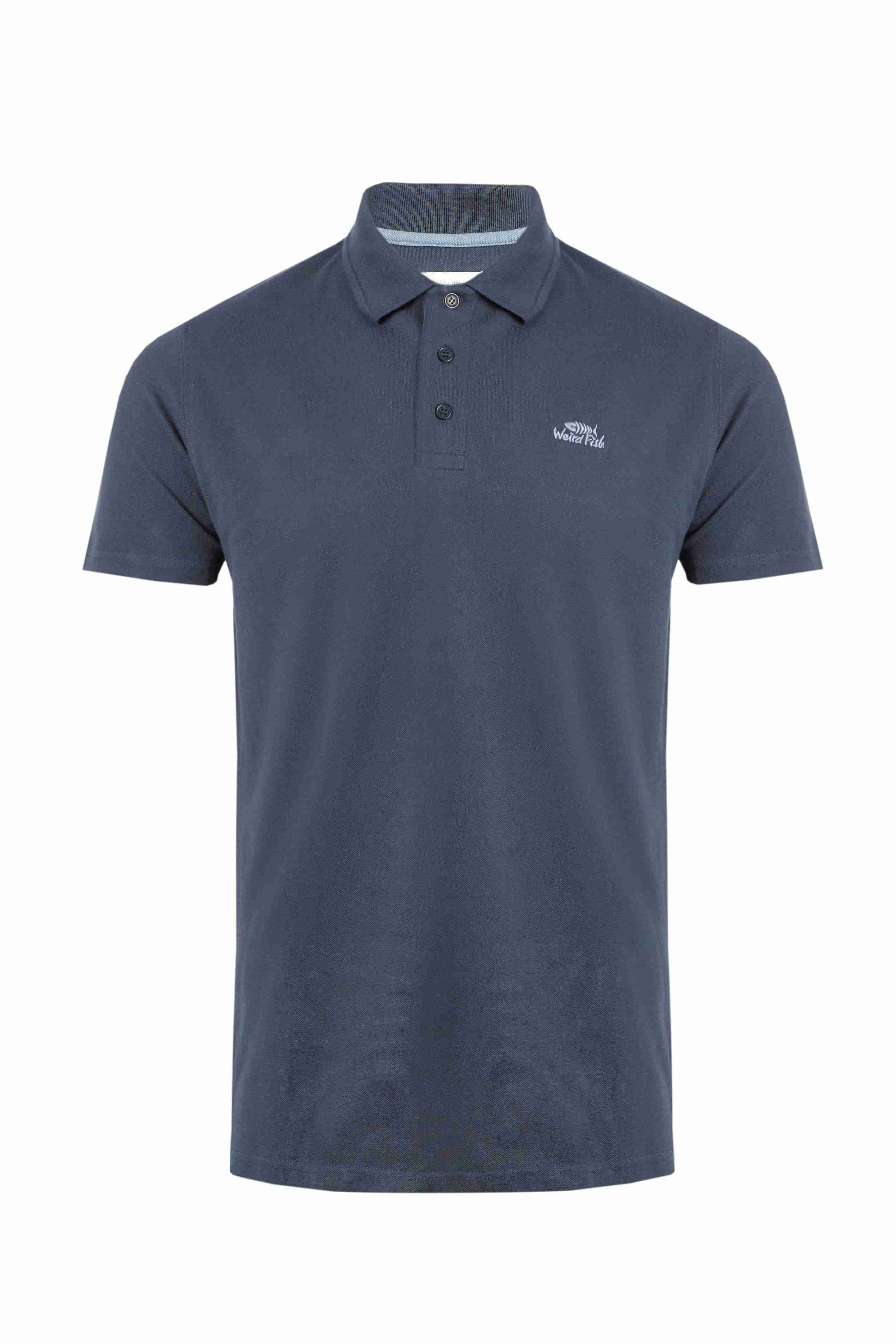 Miles Pique Polo Shirt Navy