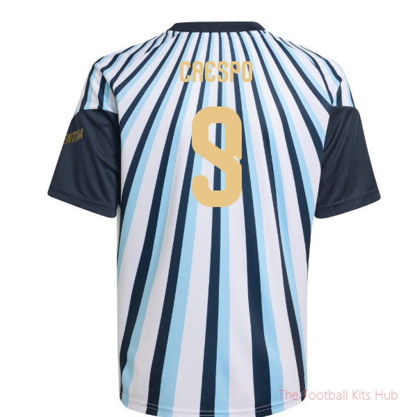 Argentina Pre-Match Shirt 2026-2027 Crespo #9 Youth Football Kit