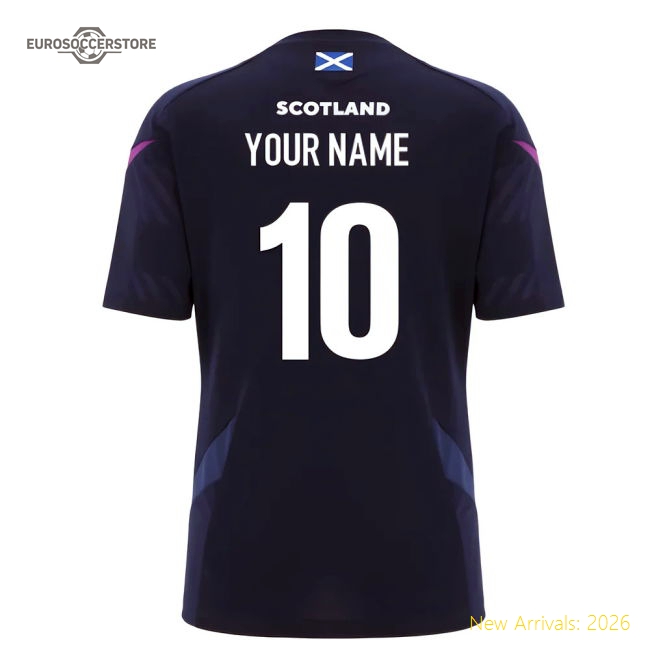 2025-2026 Scotland Rugby Training Shirt (Navy) - Womens (Your Name)