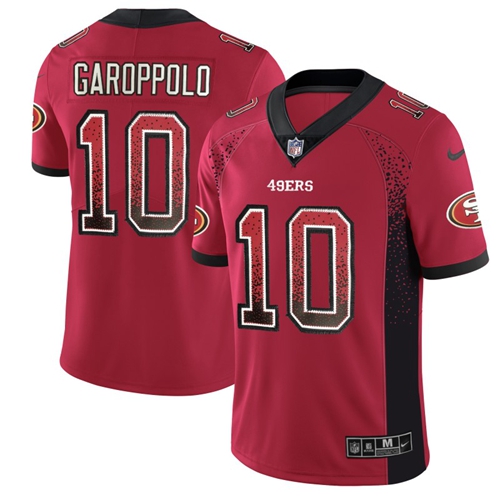 NFL SF 49ers #10 Jimmy Garoppolo Red Limited Jersey - Authentic Qua...