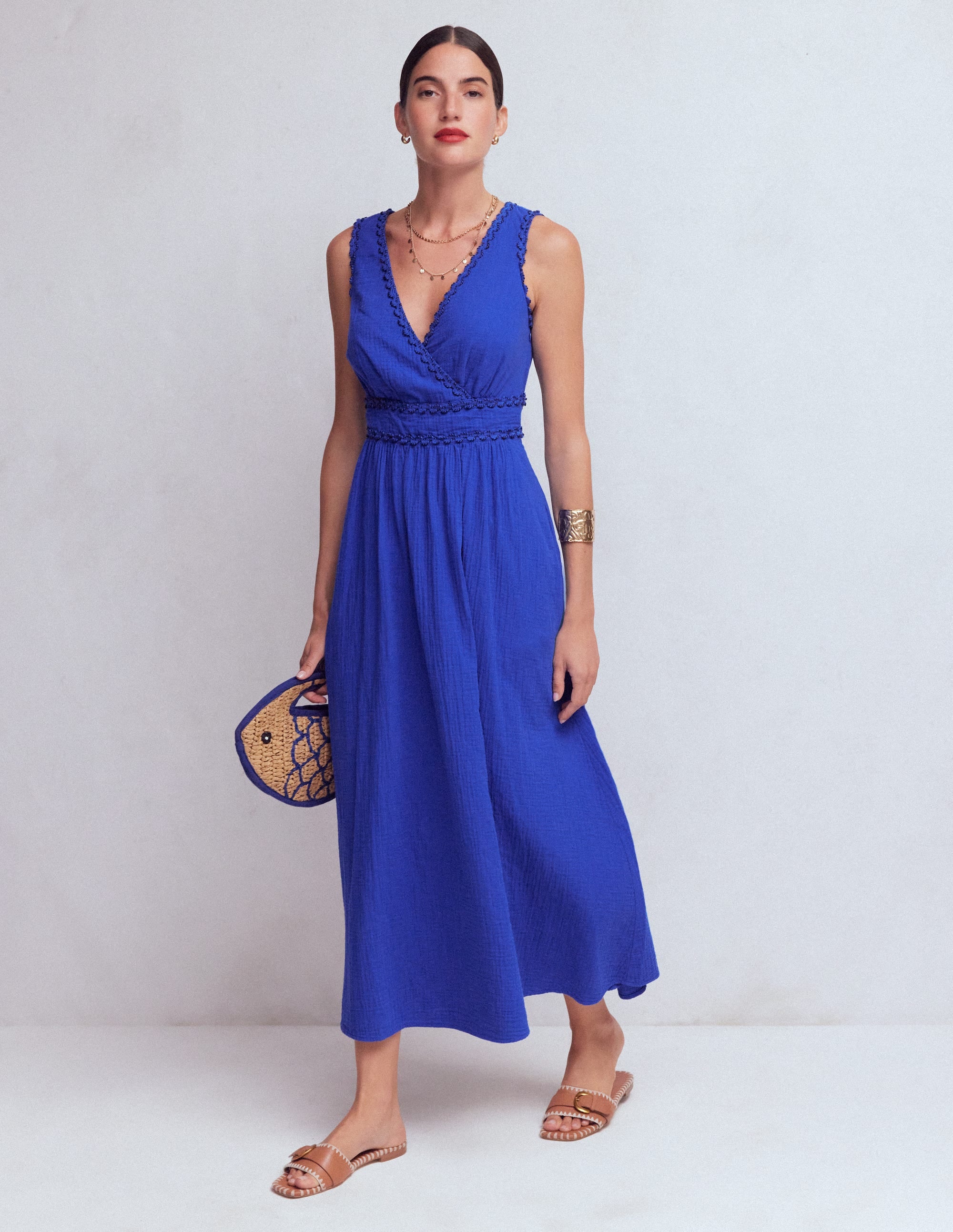 Lorna Trim Double Cloth Dress