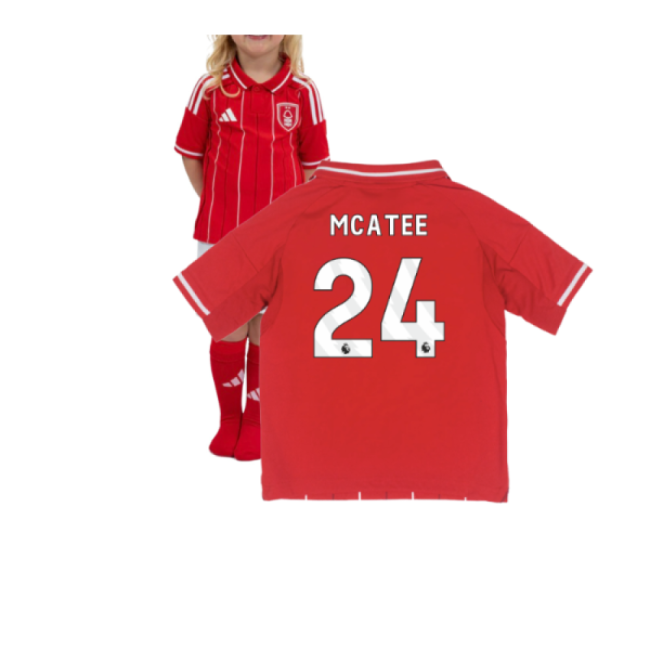 Football Nottingham Forest Home Mini Kit Mcatee #24 Authentic Desi...