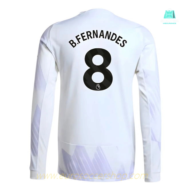 2025-2026 Man Utd Authentic Long Sleeve Away Shirt (B.Fernandes 8)