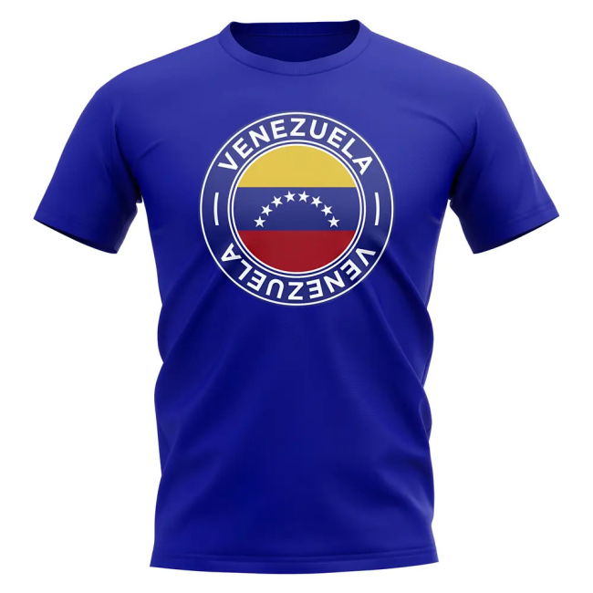 Soccer Venezuela Football Badge T-Shirt (Royal) Premium