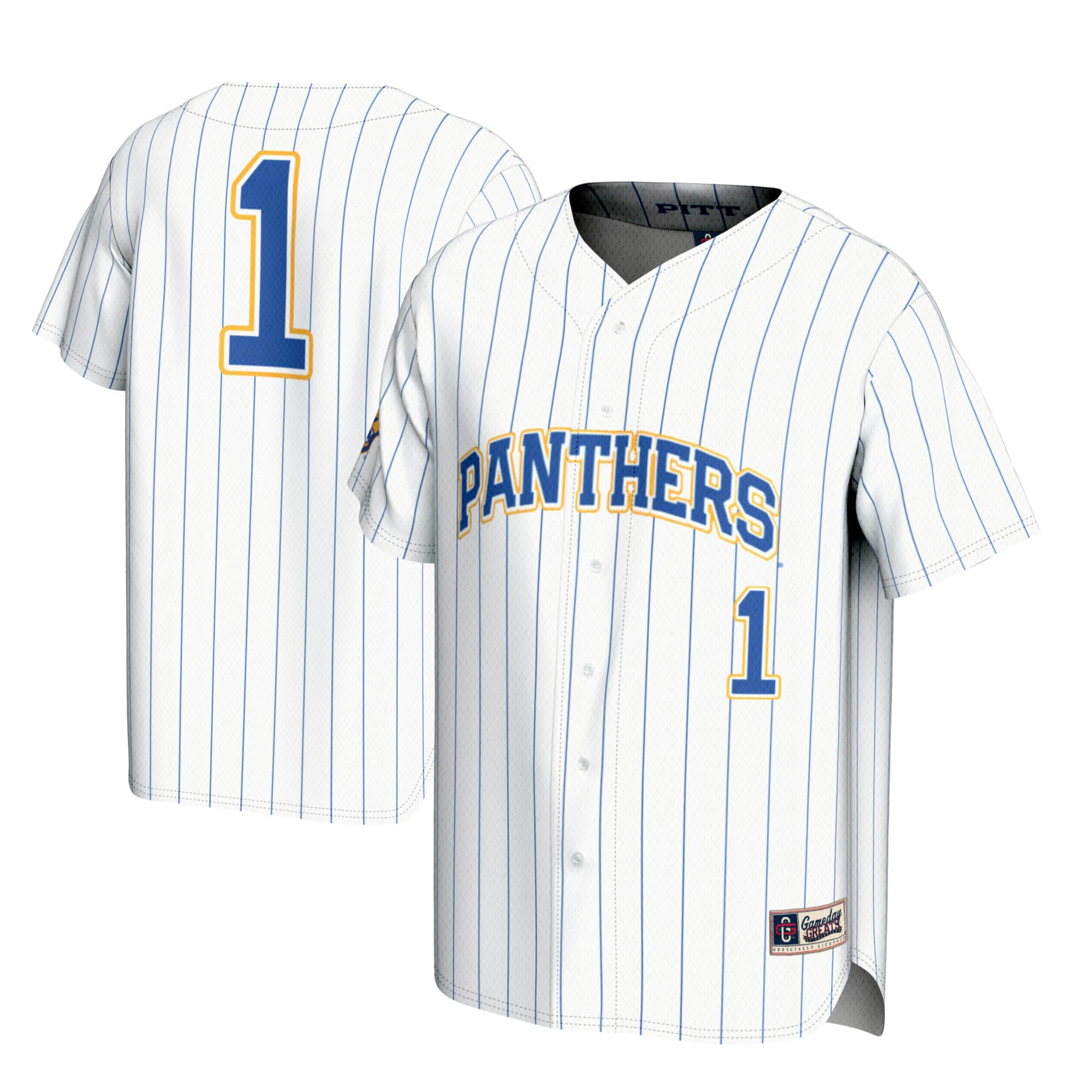 #1 Pitt Panthers GameDay Greats Youth Lightweight Baseball Jersey - White