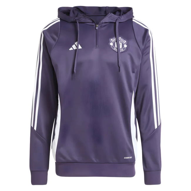 2025-2026 Man Utd Training Hoody (Aurora Plum)