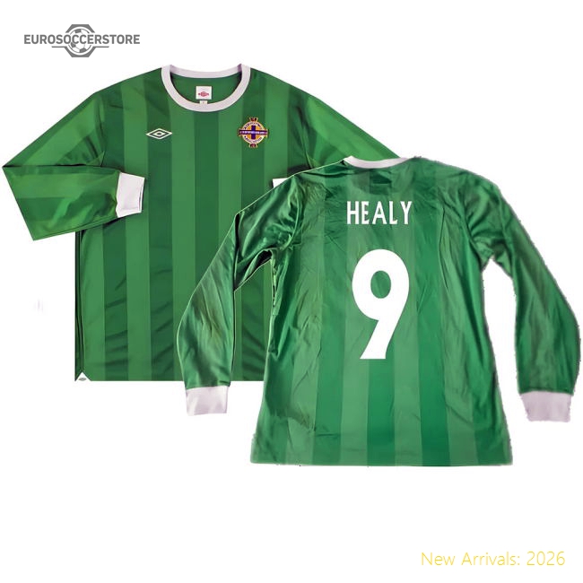 Northern Ireland 2010-12 Long Sleeve Home Shirt ((Good) XL) (Healy 9)