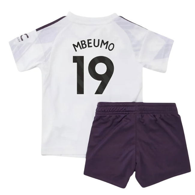 Football Man Utd Away Baby Kit Mbeumo #19 Professional Grade Licen...