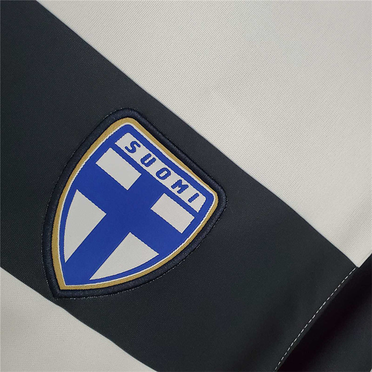 Breathable Finland Euro 2020 Home White Football Shirt Soccer Jersey