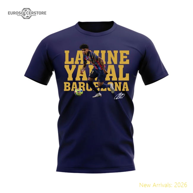 Lamine Yamal Barca Player Tee (navy) - Affordable - Unique Style