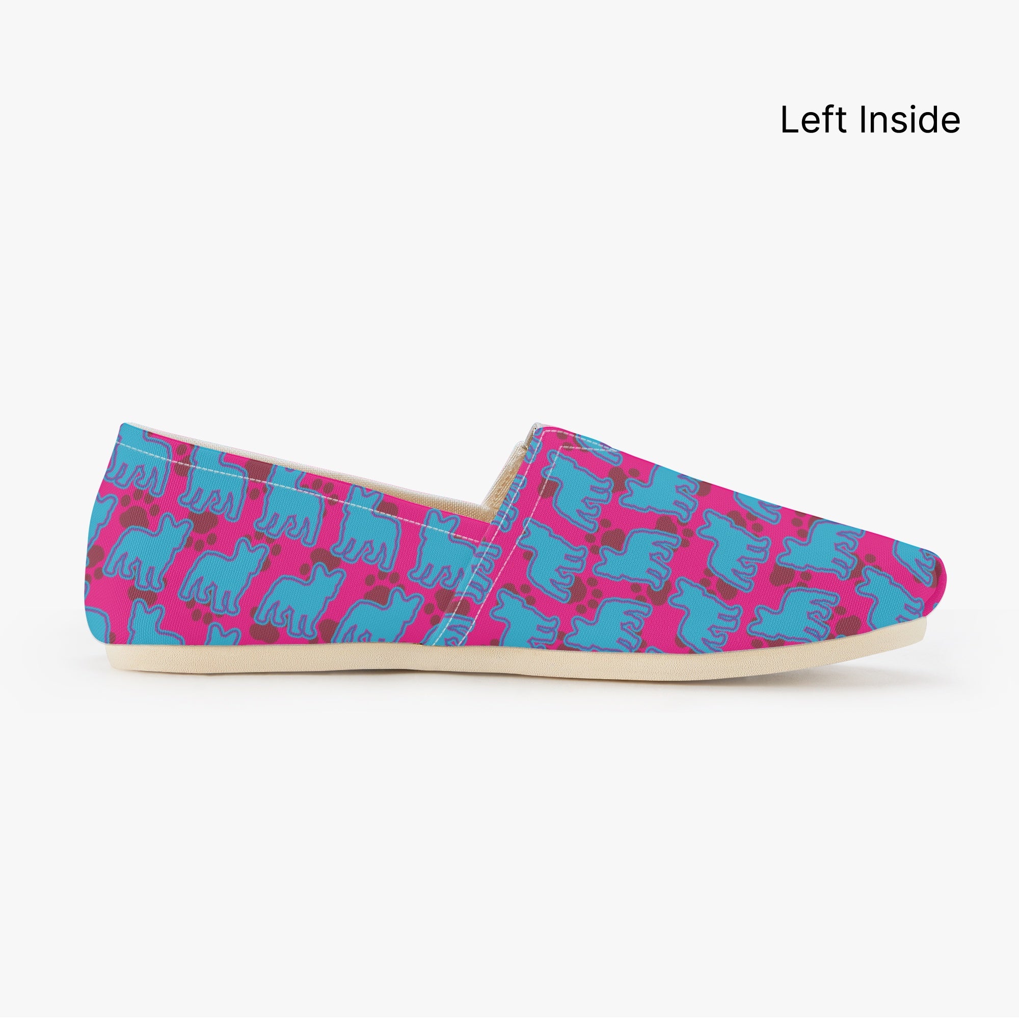 French Bulldog Wilson Casual Canvas Shoes Frenchie Paw Protection