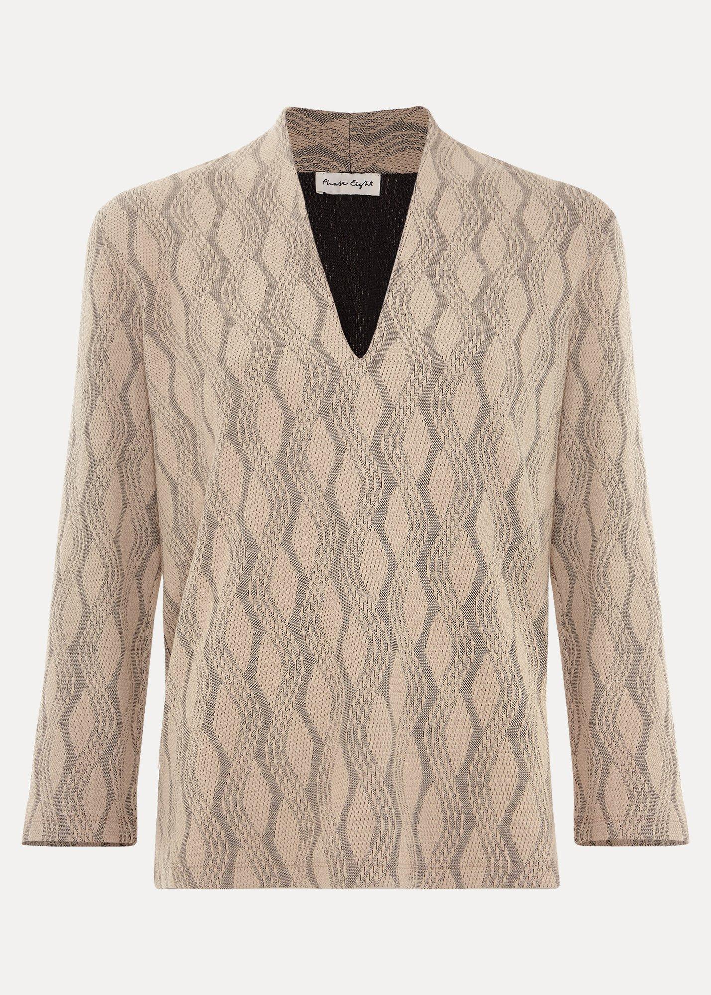 Rena V Neck Textured Top
