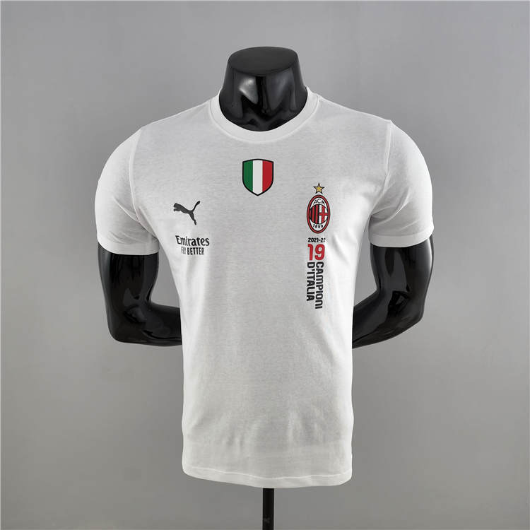 21-22 AC Milan Champion White T-Shirt - Official Replica 6707