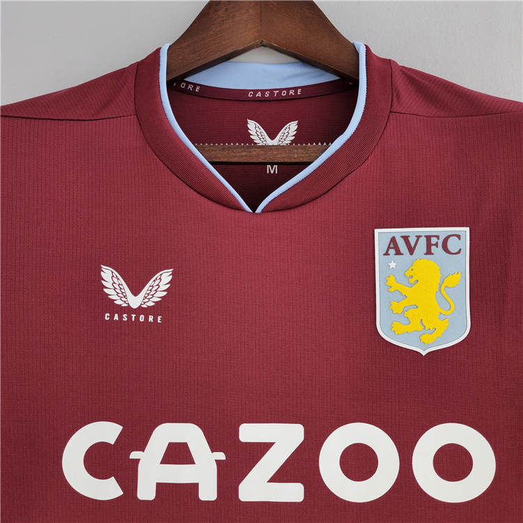 Aston Villa 2223 Home Soccer Jersey Red Football Shirt - Official