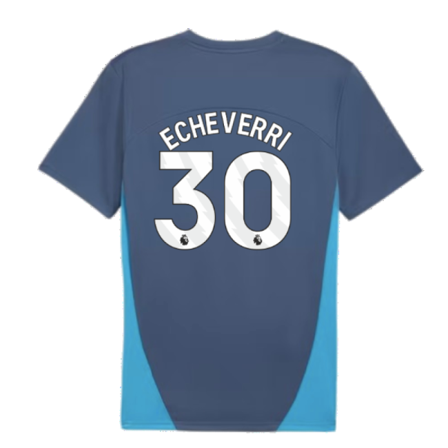 Man City 2024-20 Training Football Kit Echeverri Name & Number L M S