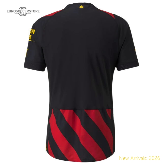 Official 2022-2023 Man City Authentic Away Shirt (haaland 9)