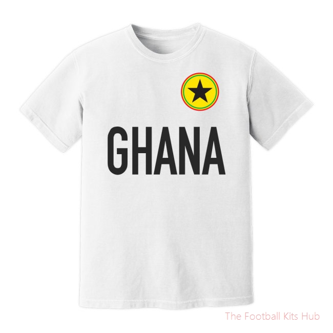 Ghana National Team Text T-Shirt (White)
