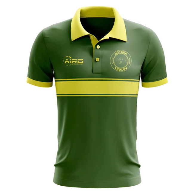 Championship Adygea Concept Stripe Polo Shirt (Green) Player