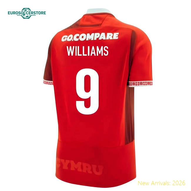 2025-2026 Wales WRU Home Rugby Shirt (Kids) (Williams 9)