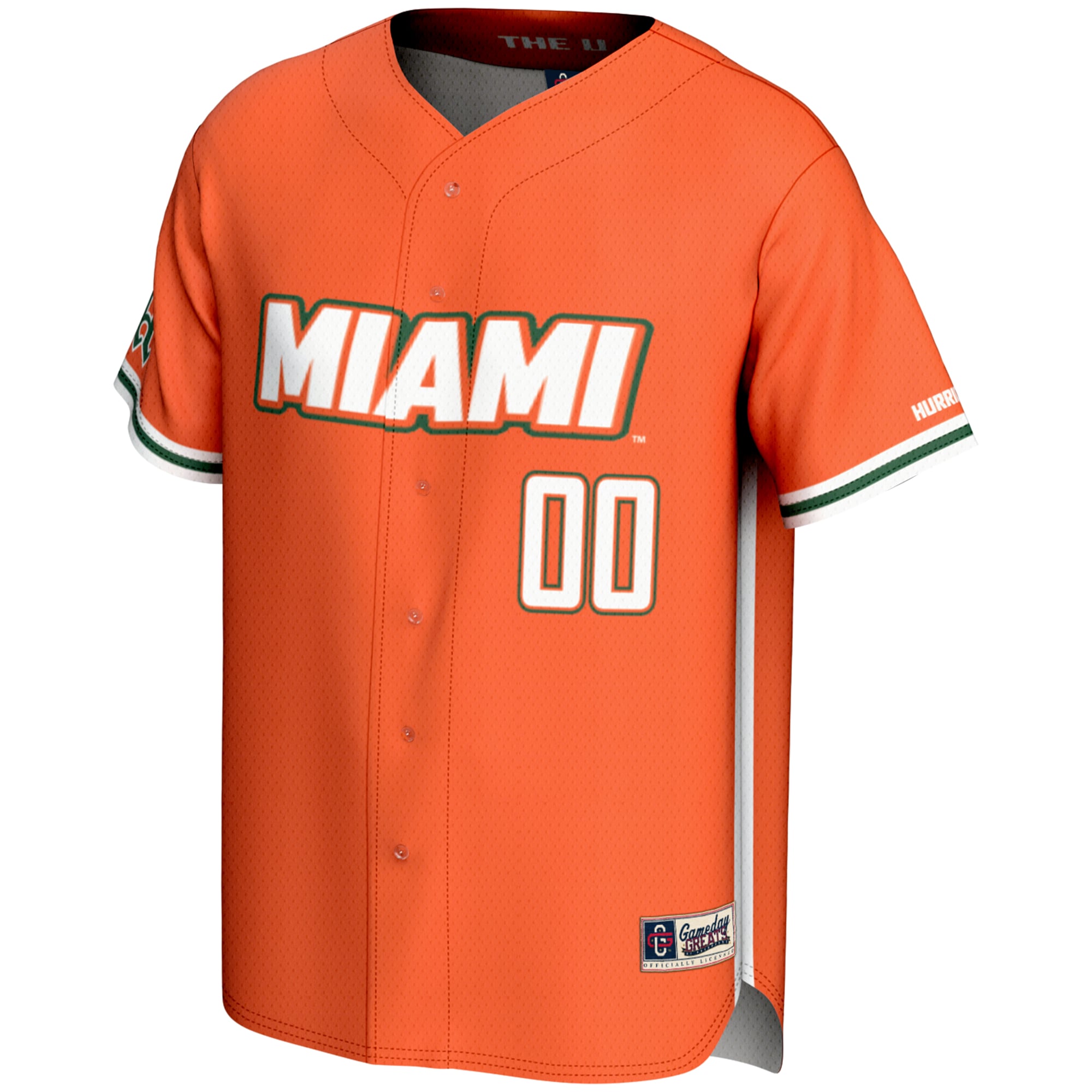 Miami Hurricanes GameDay Greats NIL Pick-A-Player Lightweight Baseball Jersey - Orange