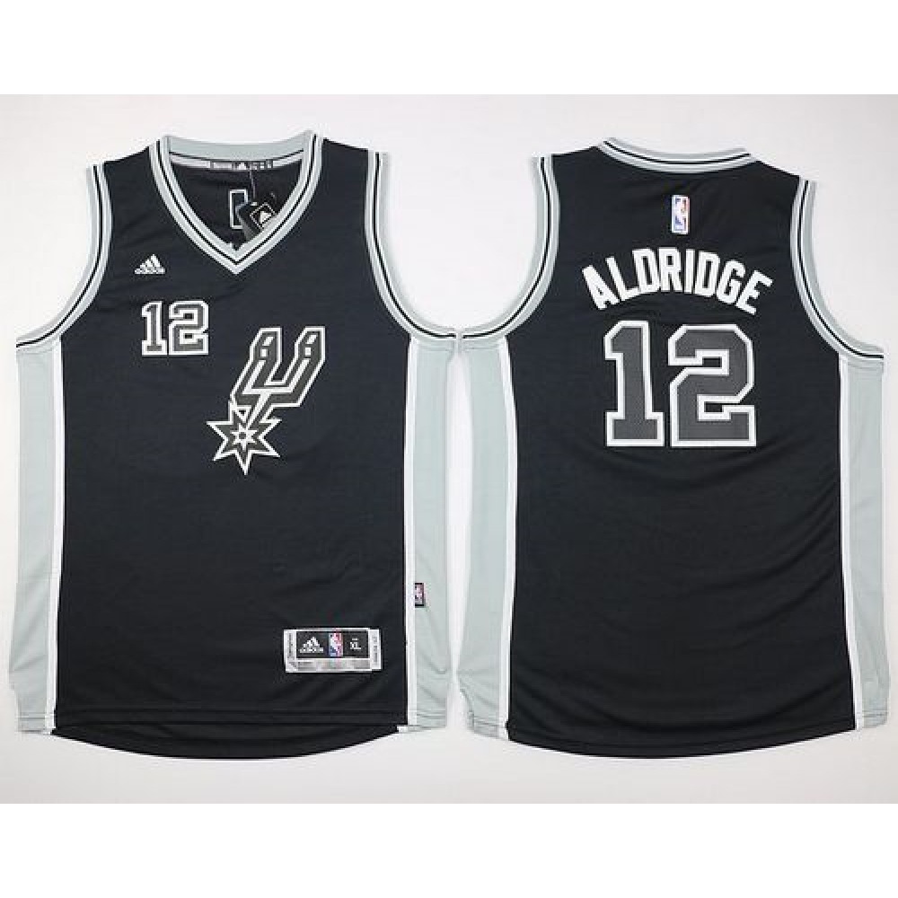 Fan Favorite Retro Men's Spurs #12 LaMarcus Black Basketball Jersey