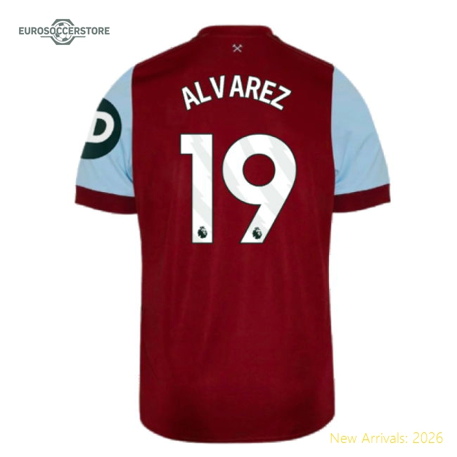 High-quality Kids West Ham Alvarez Jersey 2023-2024 Machine-washable