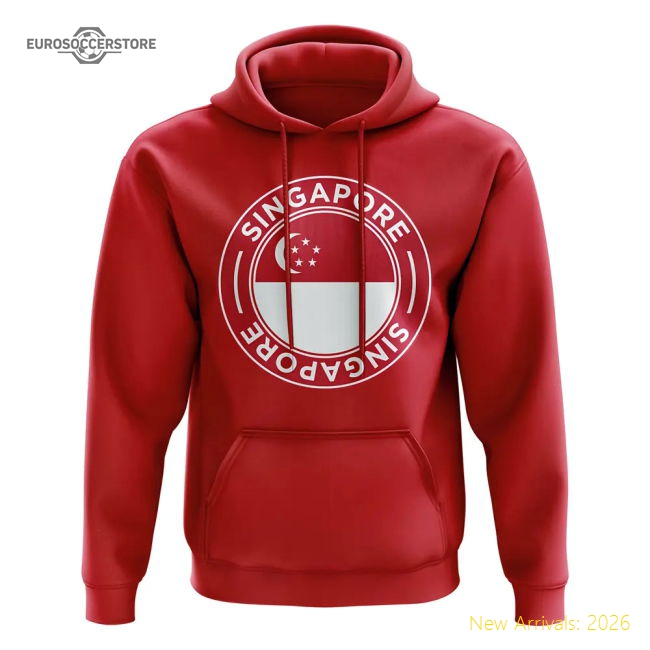 Singapore Football Badge Hoodie (red) - Fan Collection - Supporter Edition