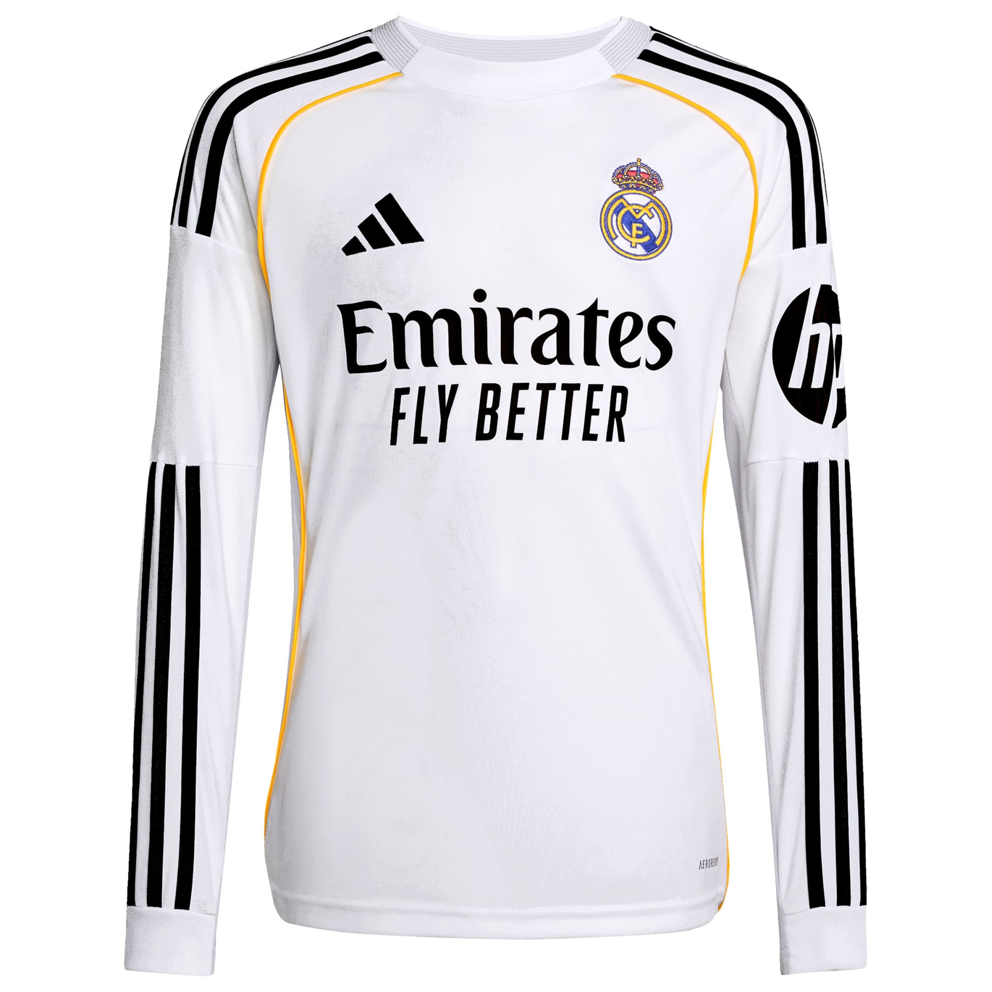 [SJH] Vini Jr. Real Madrid Youth 2025/26 Home Replica Long Sleeve Jersey - White