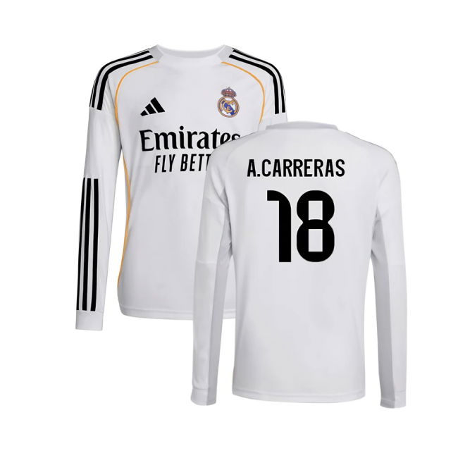 Unique Real Madrid Home Exclusive Kit 2025-2026 (Carreras 18) (Kids)