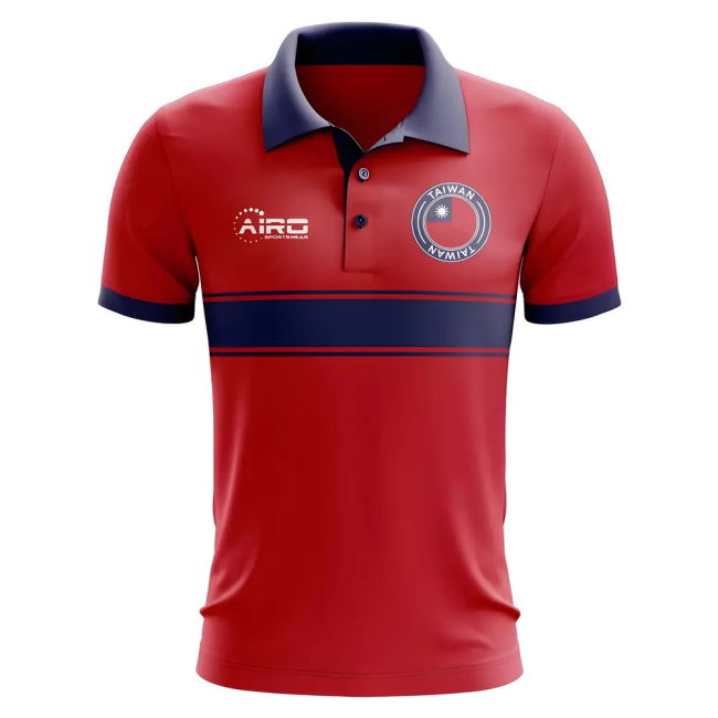 Replica Taiwan Concept Stripe Polo Shirt (Red) Jersey Professional