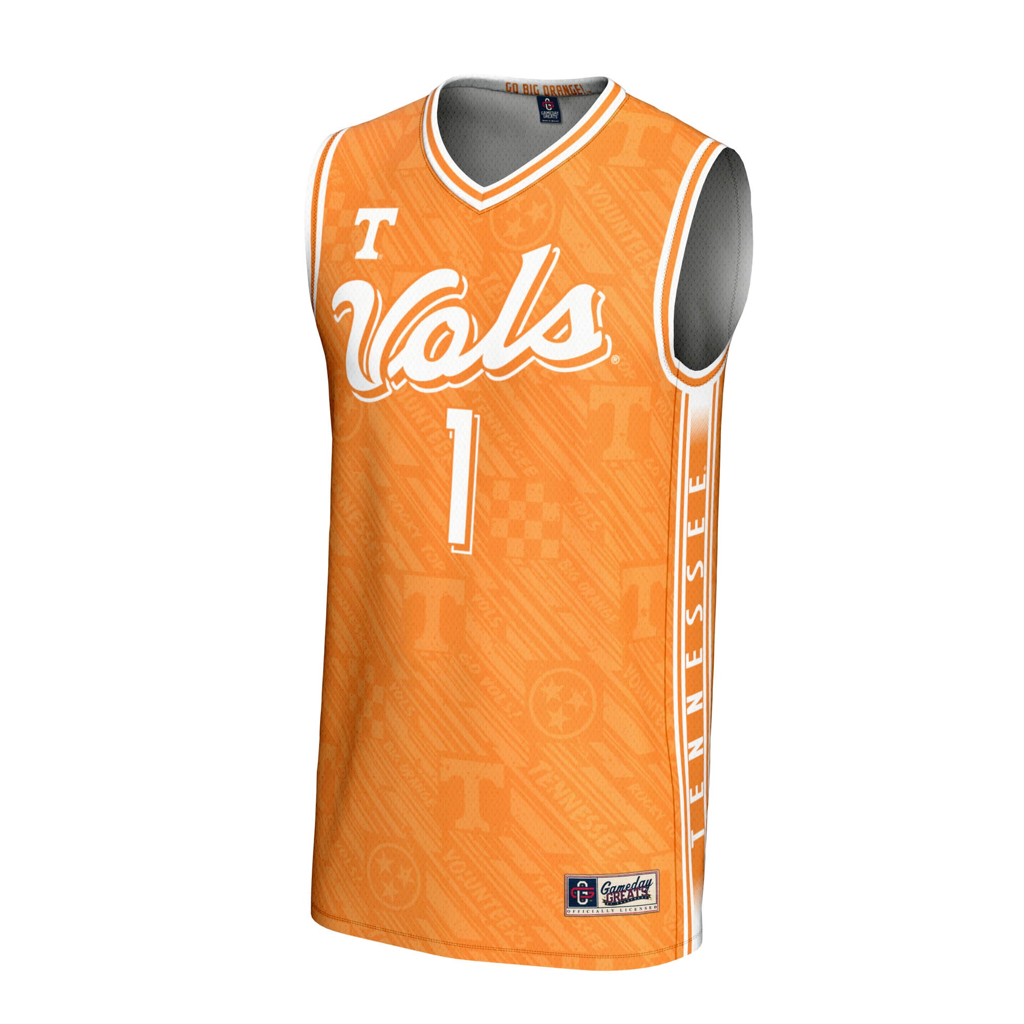 [DDG] Tennessee Volunteers GameDay Greats Unisex Lightweight Highlight Print Basketball Jersey - Tennessee Orange