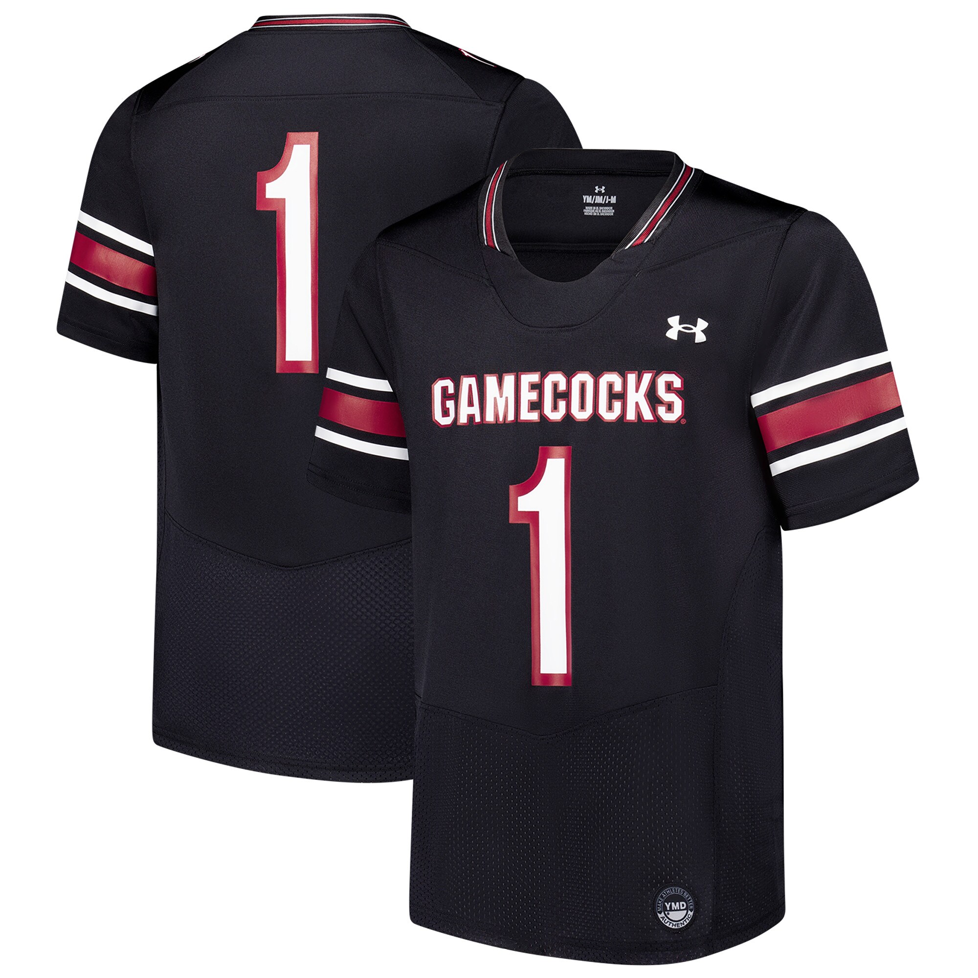 #1 South Carolina Gamecocks Youth Replica Football Jersey - Black