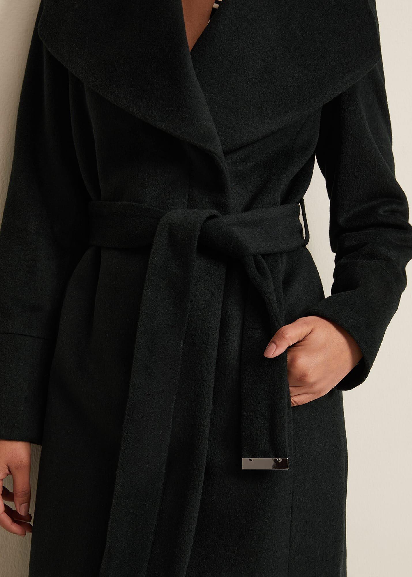 Petite Nicci Belted Wool Coat