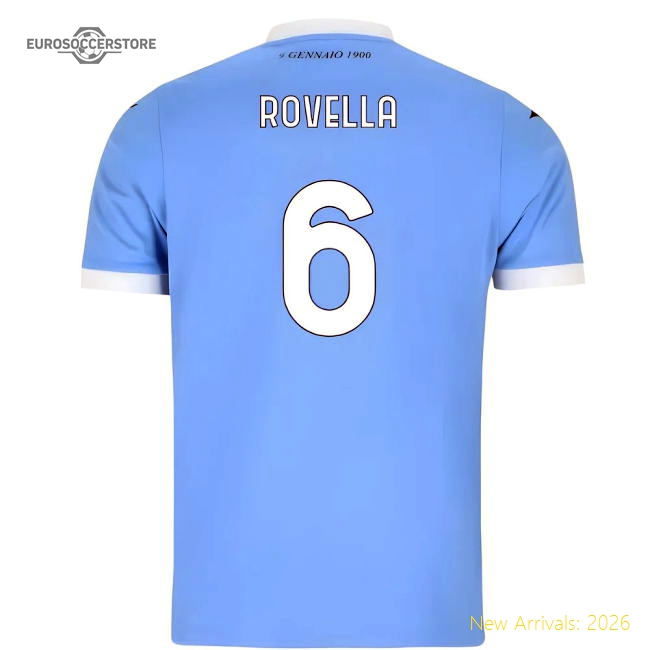 2025-2026 Lazio Home Premium Jersey Rovella Performance Fabric