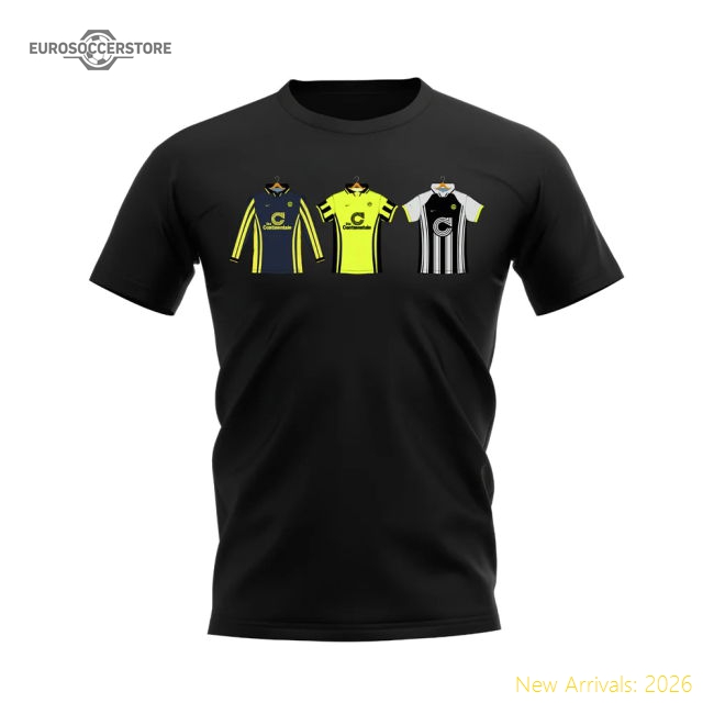 Dortmund 1996-1997 Retro Shirt T-shirt (Black) (Bellingham 22)