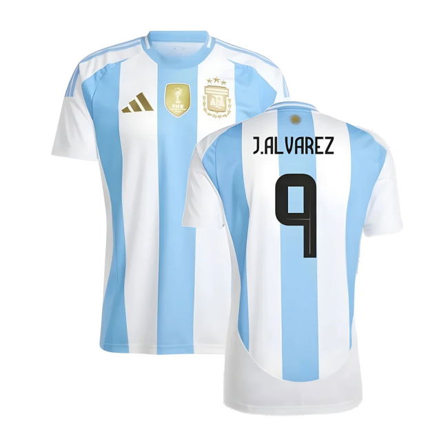 Soccer 2024-2025 Argentina Home Shirt (J.Alvarez 9) Quality