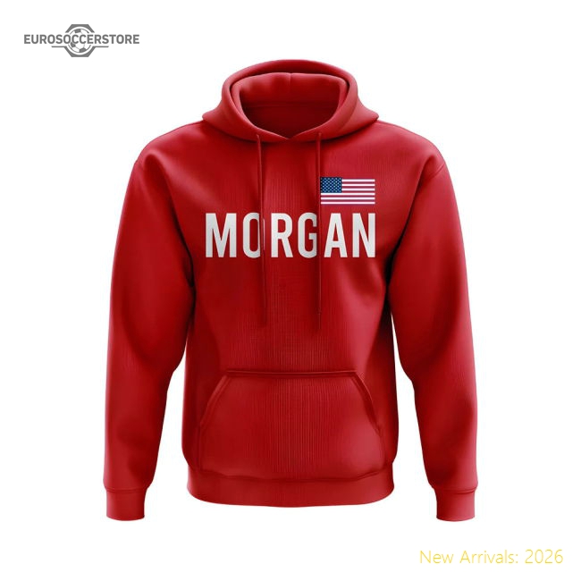 Alex Morgan Stars And Stripes Name Hoody (red) - North American Power