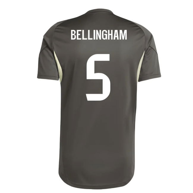 2025-2026 Real Madrid Training Jersey (Utility Grey) (Bellingham 5)...