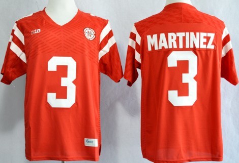 Men's None #3 Taylor Martinez Red 2013 college football match worn