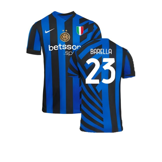 2024-2025 Inter Home Shirt (Barella 23) Moisture Wicking