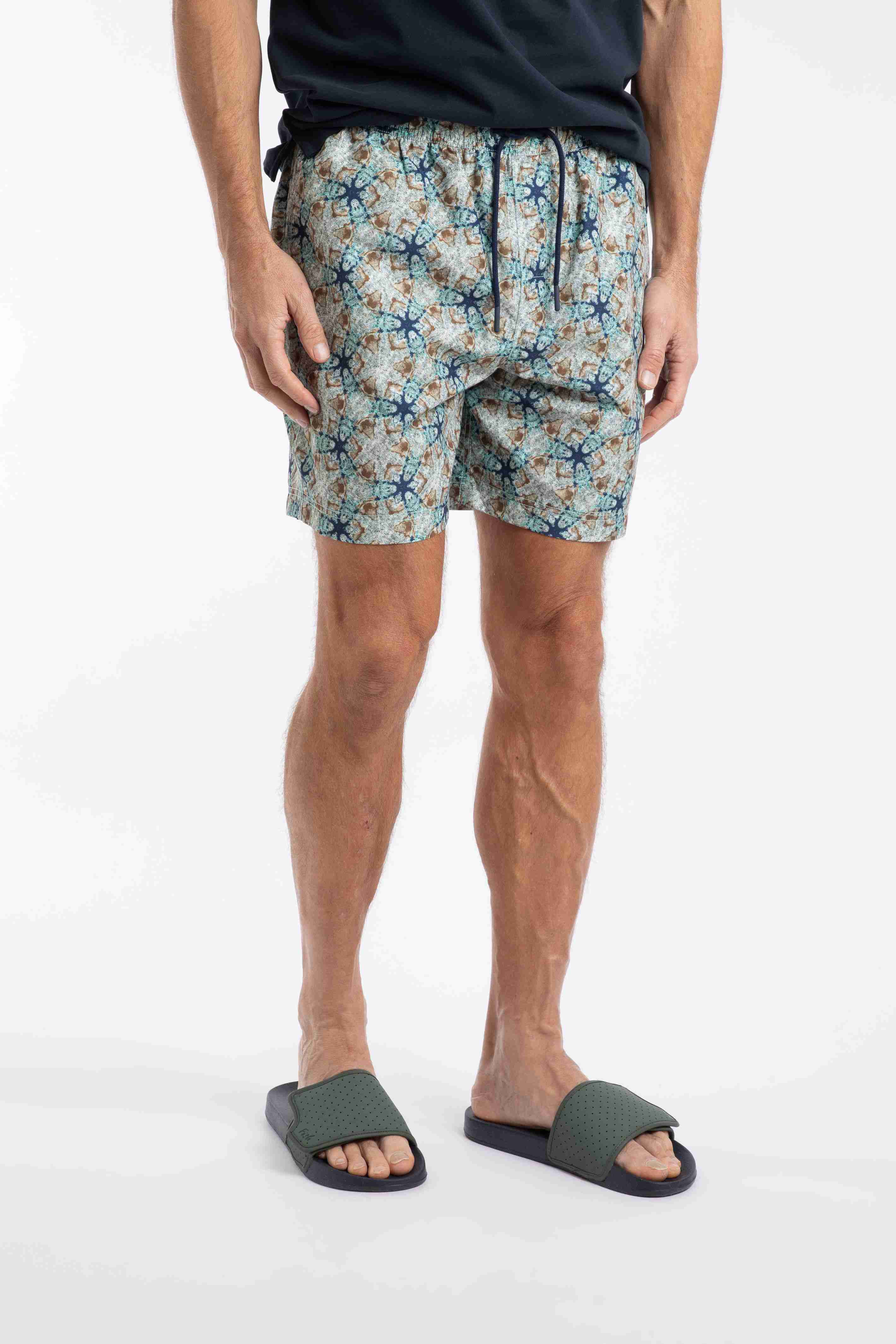 Orcha Printed Swim Shorts Aqua Marine