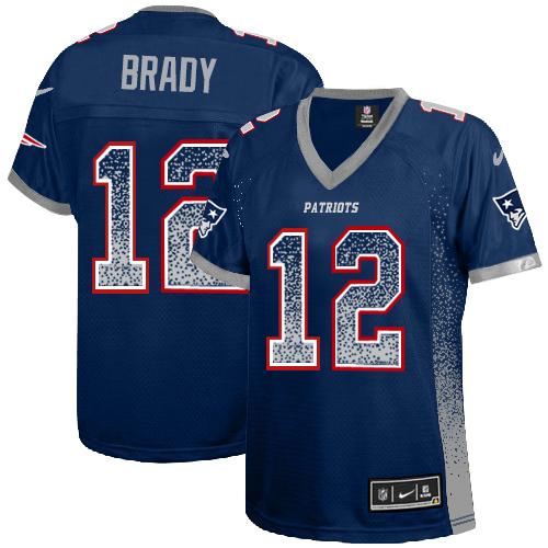 Authentic NE Patriots NFL #12 Tom Brady Limited White Jersey