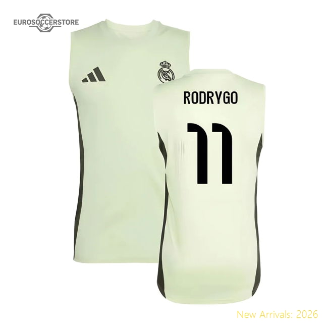 2025-2026 Real Madrid Sleeveless Training Jersey (almost Lime) (rod