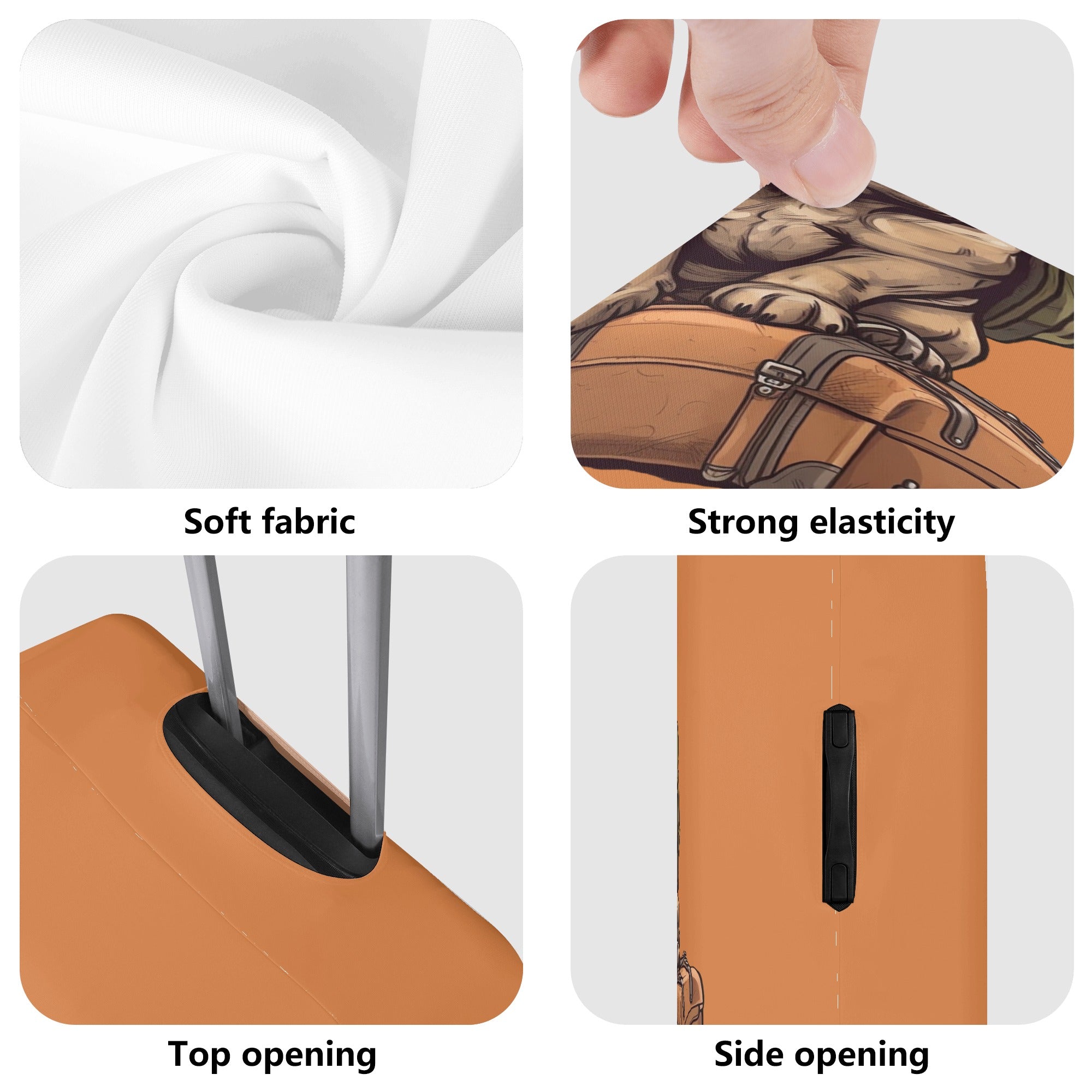 Street-Ready Frenchie-Fan Coco - Luggage Cover for Casual Outings